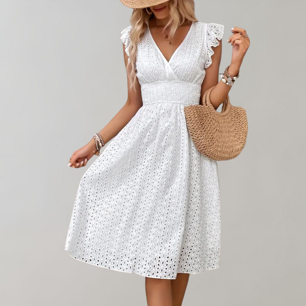 Weiß Sommerkleid für Damen