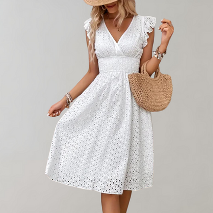 Weiß Sommerkleid für Damen